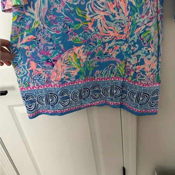Lilly Pulitzer BEACON DRESS All Together Now Knit Blue Pink Lilac - Picture 2 of 4